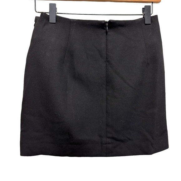 ZARA Woman Black Thick Wrap Mini Skirt Size Small Neutral - Picture 2 of 7